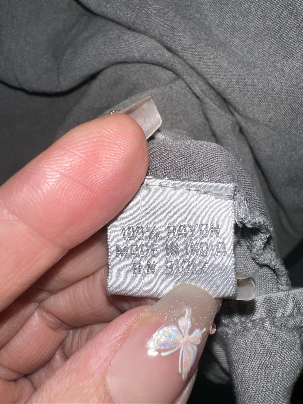 Solitaire Gray Embroidered Peasant Tunic - Picture 5 of 7